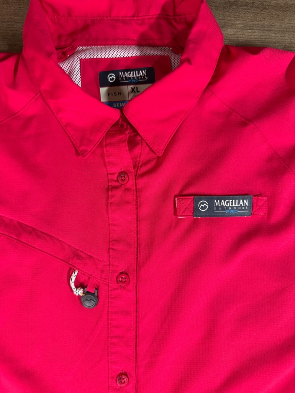 Magellan Outdoors Pros Semi-Fitted Fish Long Sleeve Button Down Shirt Size XL - Picture 3 of 6